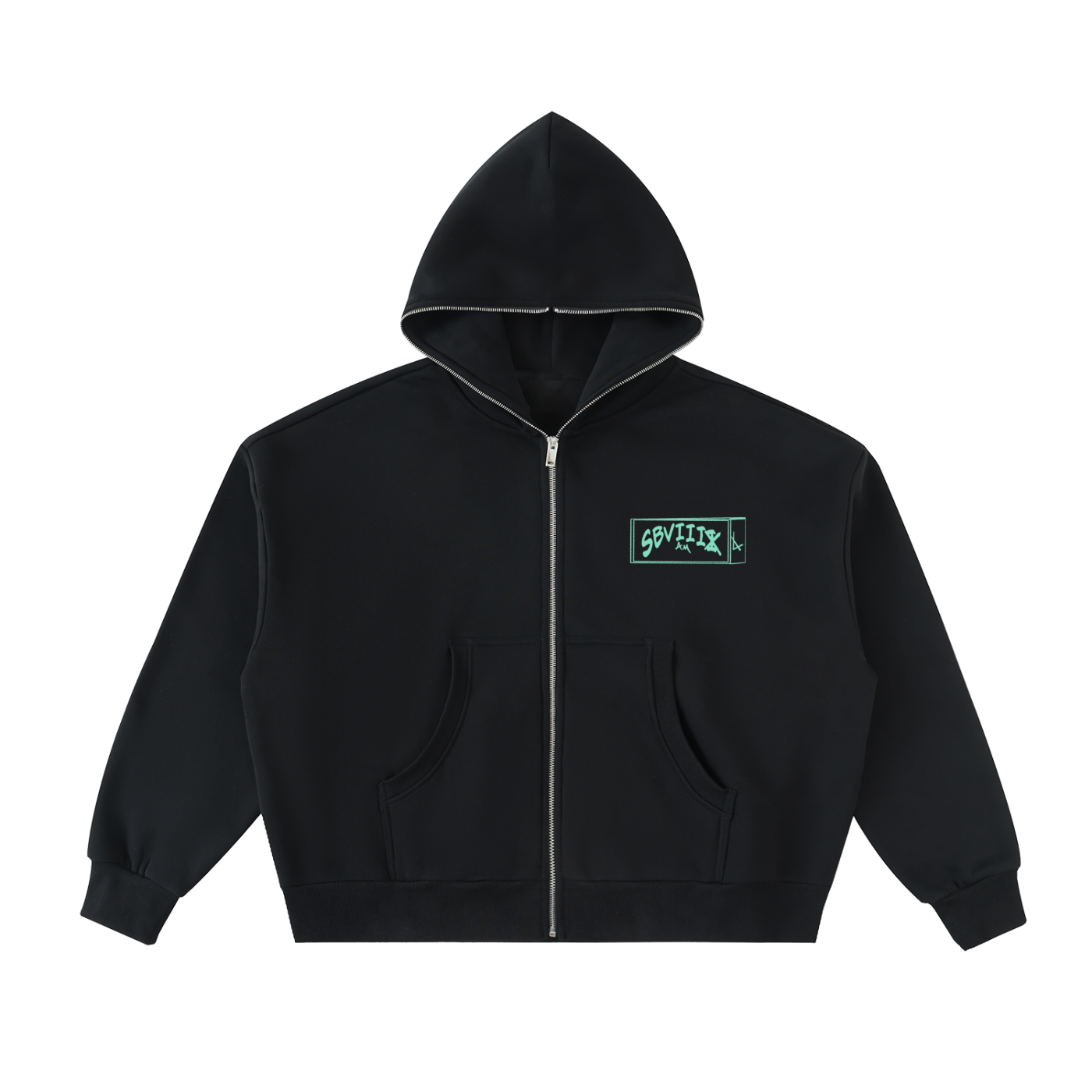 The Box Motor City Fleeced Full-Zip Boxy Hoodie