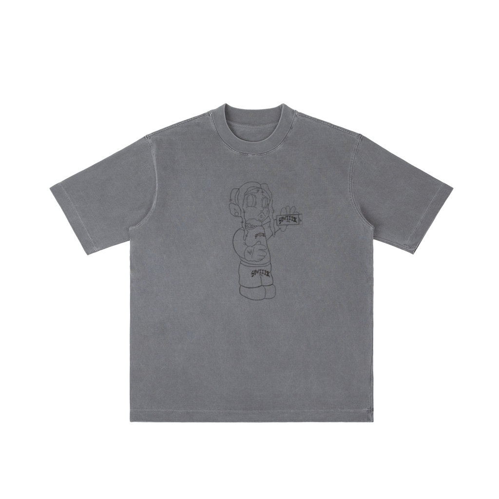 DREWFACE Vintage Wash Drop Shoulder T-shirt