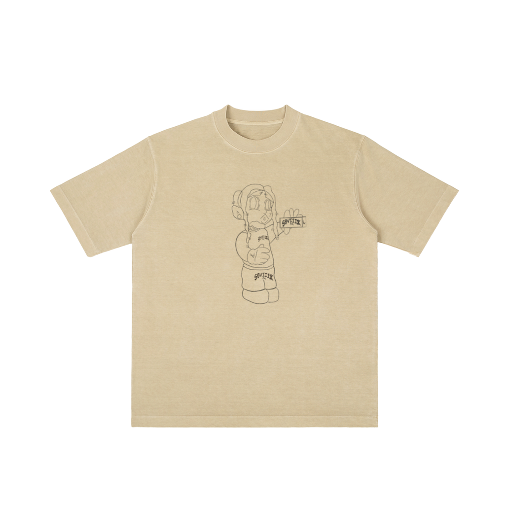 DREWFACE Vintage Wash Drop Shoulder T-shirt