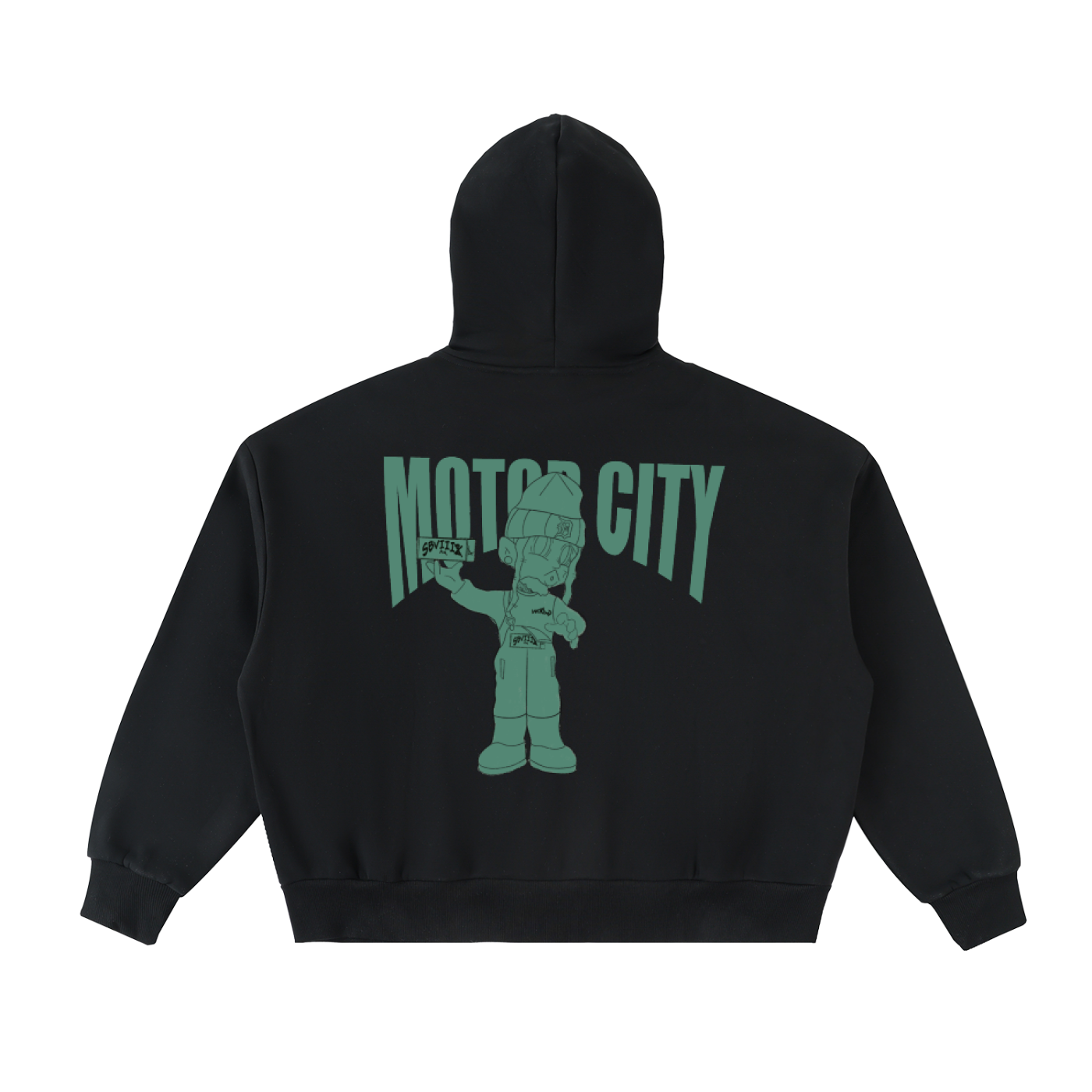 The Box Motor City Fleeced Full-Zip Boxy Hoodie