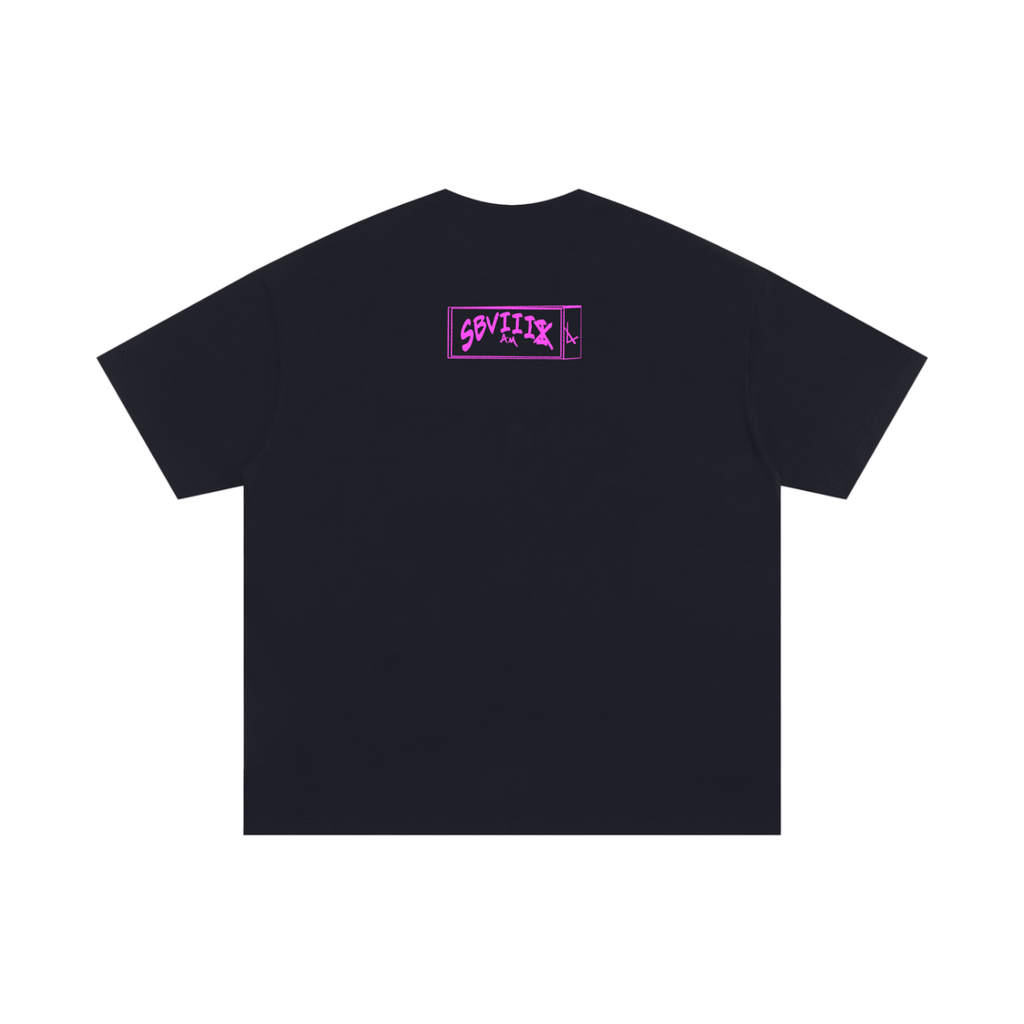 The Box Pink Logo Unisex Oversized Cotton T-Shirt