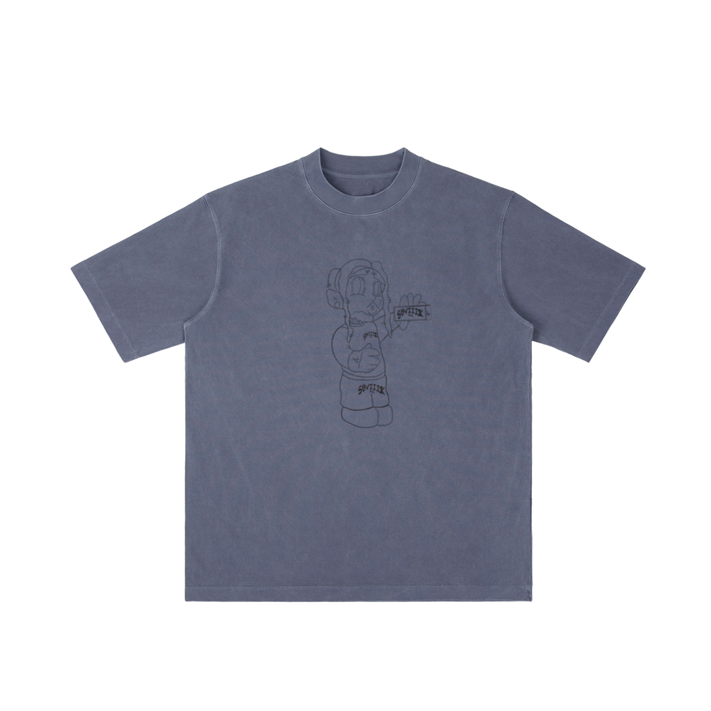 DREWFACE Vintage Wash Drop Shoulder T-shirt