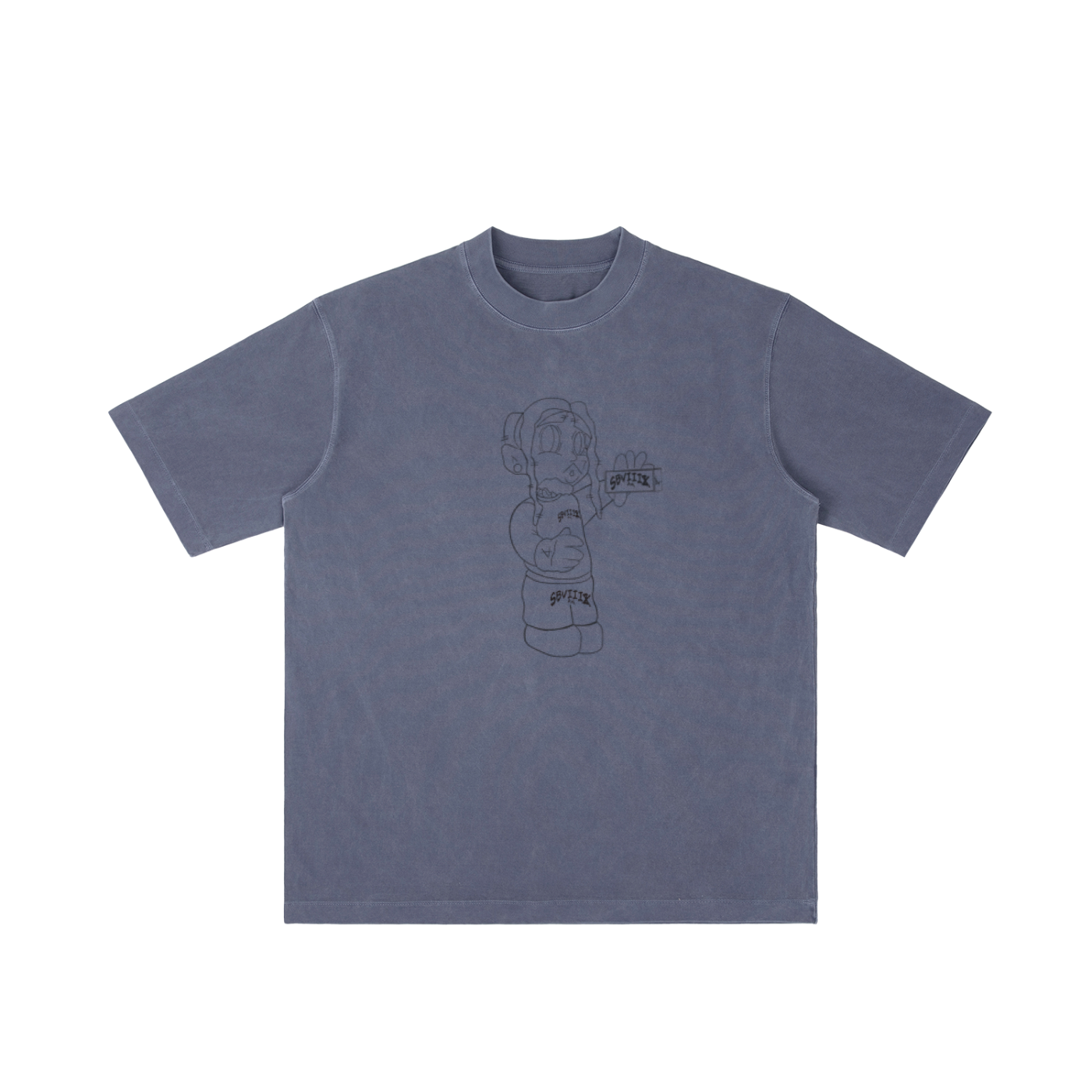 DREWFACE Vintage Wash Drop Shoulder T-shirt