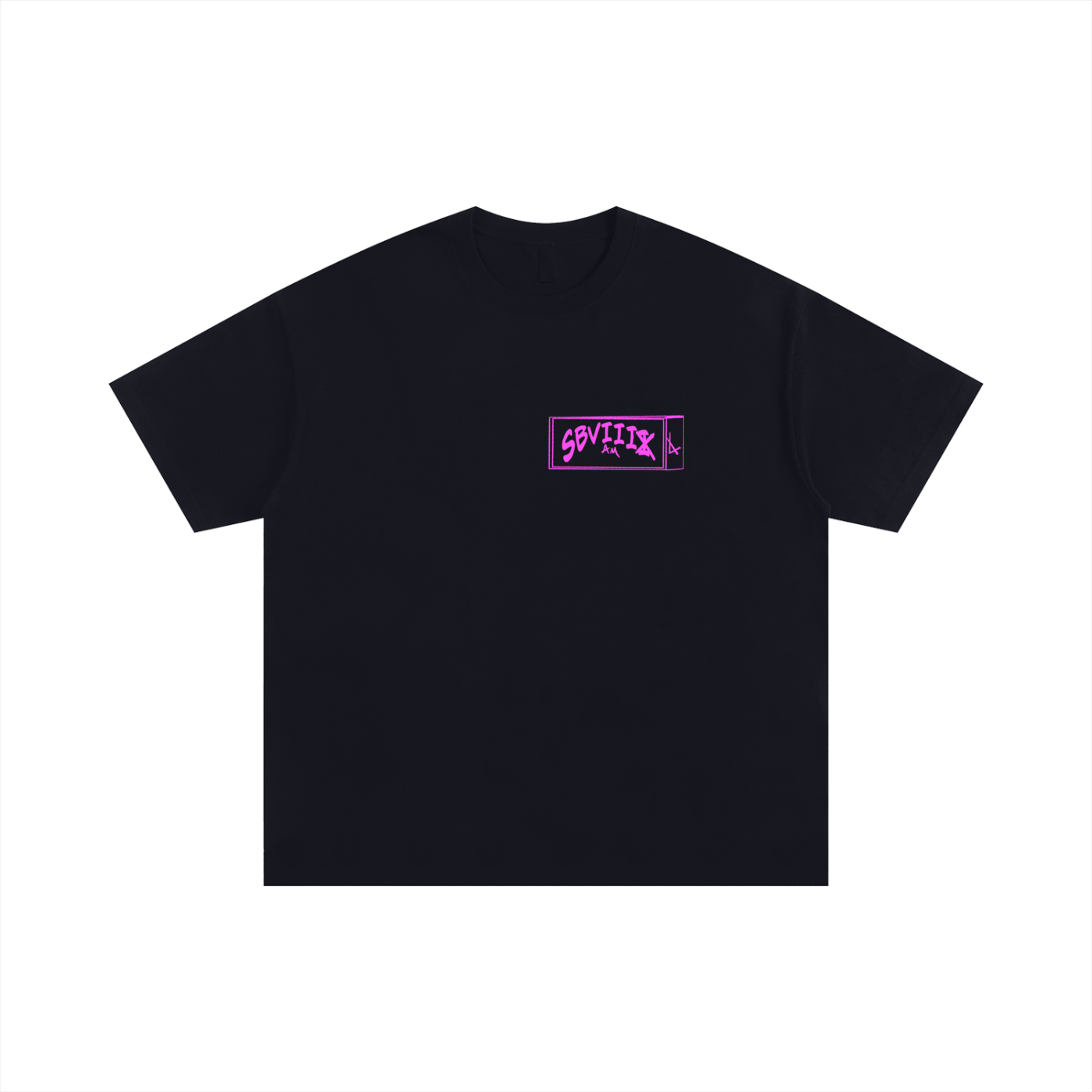 The Box Pink Logo Unisex Oversized Cotton T-Shirt