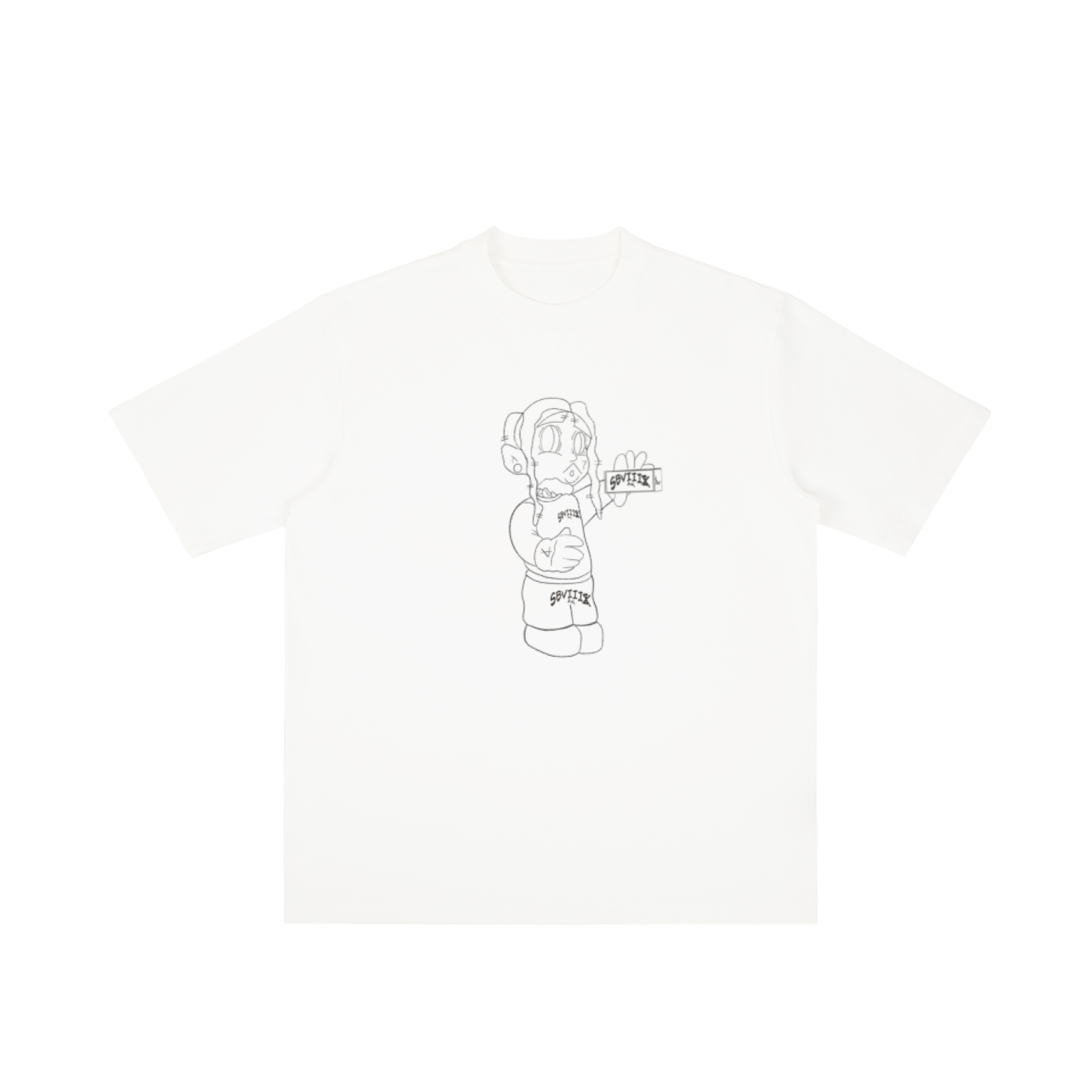 DREWFACE Vintage Wash Drop Shoulder T-shirt