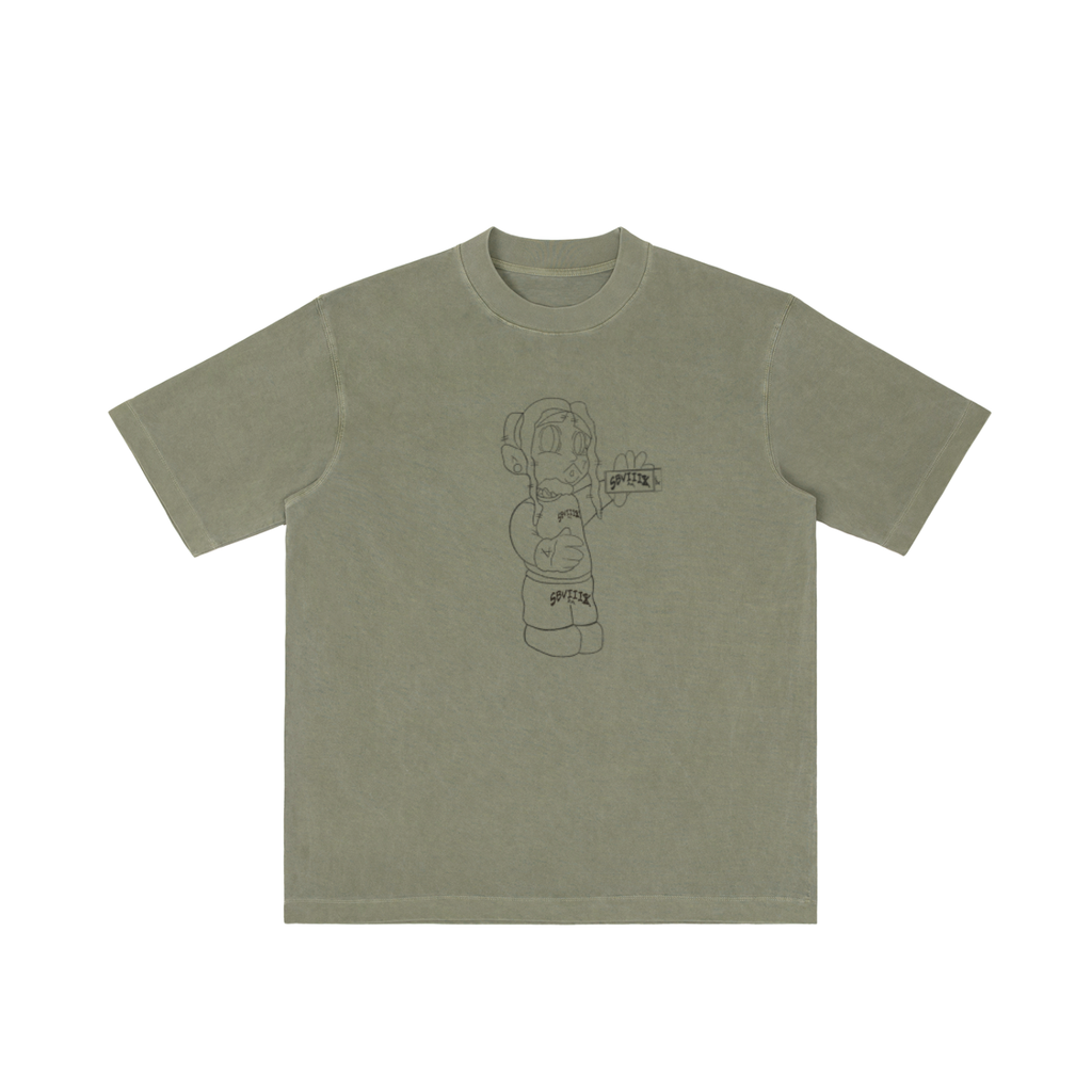 DREWFACE Vintage Wash Drop Shoulder T-shirt