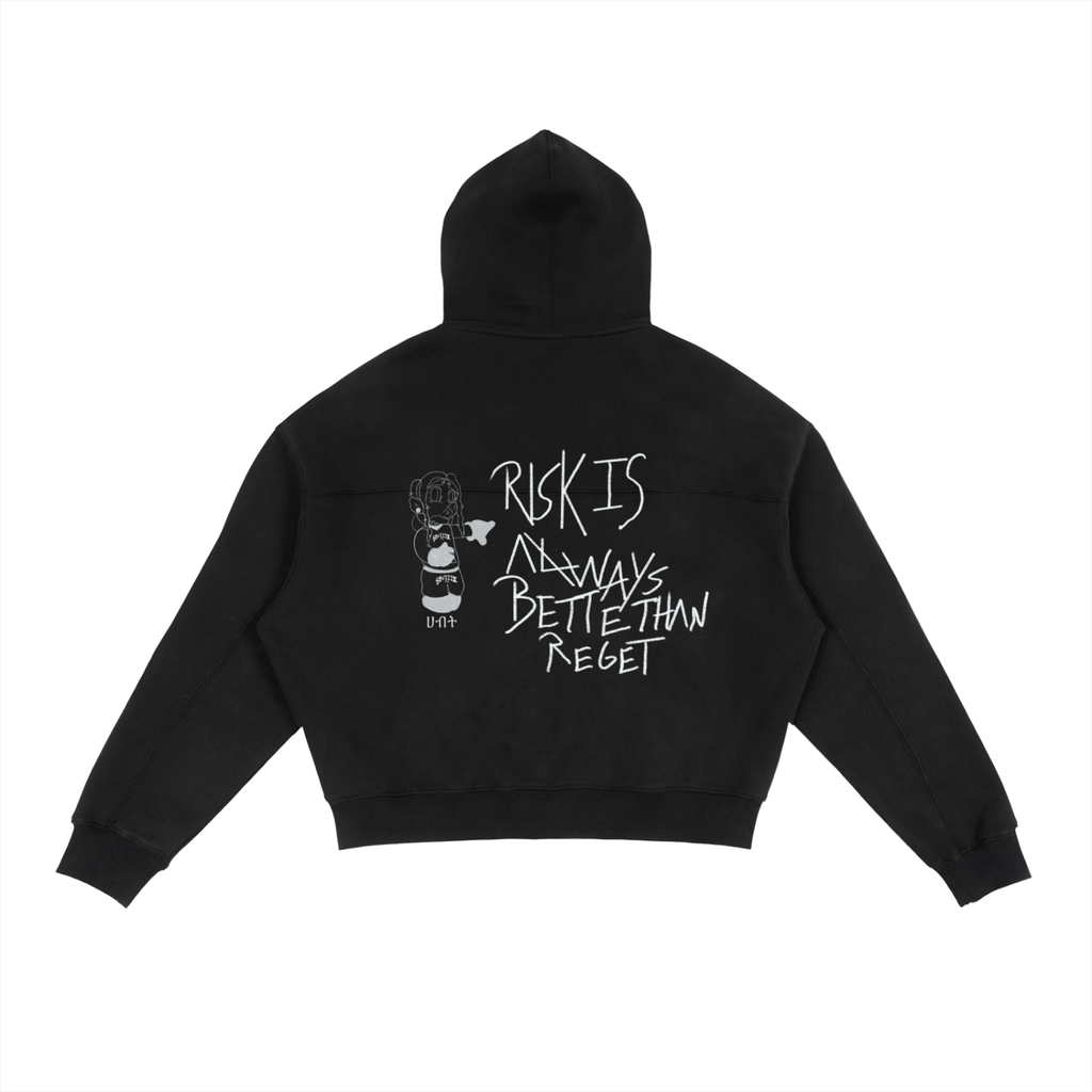 Fleece Zip-Up Boxy Hoodie