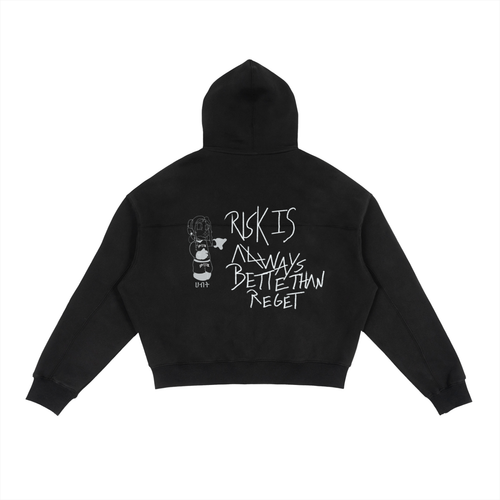 SBVIIIx Box Fleece Zip-Up Boxy Hoodie